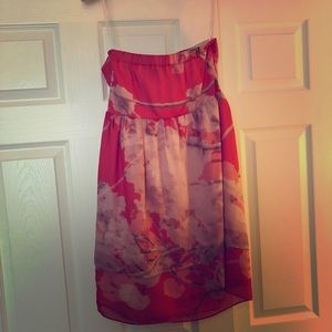 Strapless pink dress from The Limited